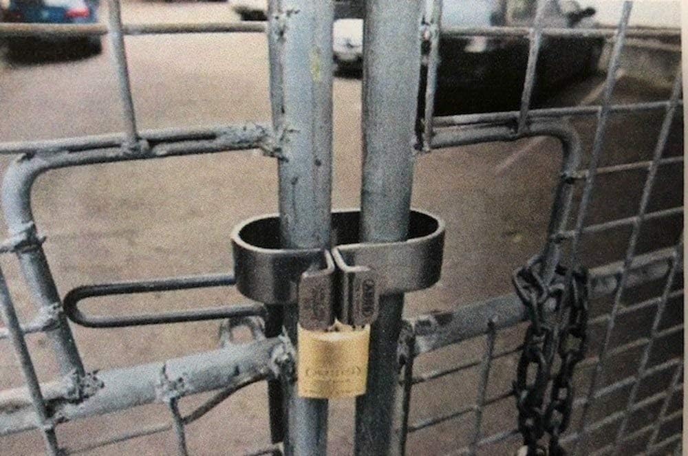 ABUS 76824 Gatesec Hasp, Black, Manual Lever Switch, Steel