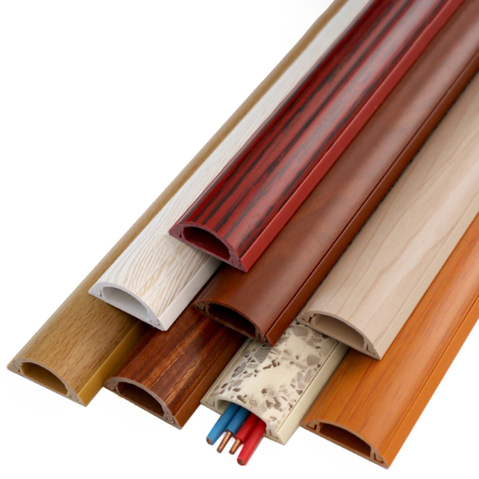 Cavo Raceway TV Copertura Cavo Estensione Cavo Correttore Sistema per Parete/Soffitto/Pavimento PVC Effetto Legno Gestione Nascondi Fili Stile 6 3 Dimensioni Cavo