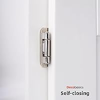 Vista 4 de Decobasics Paquete de 50 bisagras de gabinete de níquel cepillado superpuestas de 1/2 pulgada para puertas de gabinete (25 pares) – Bisagras