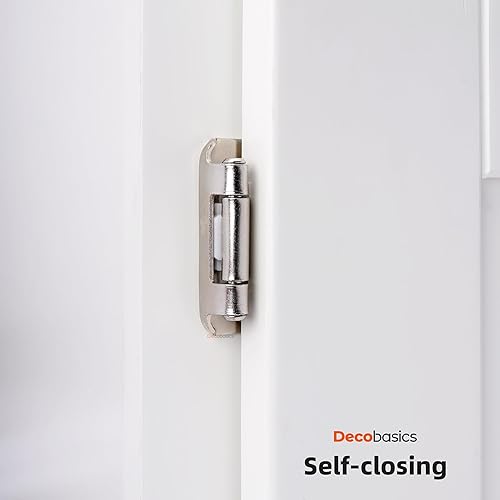 Miniatura 4 de Decobasics Paquete de 50 bisagras de gabinete de níquel cepillado superpuestas de 12 pulgada para puertas de gabinete (25 pares)  Bisagras de marco