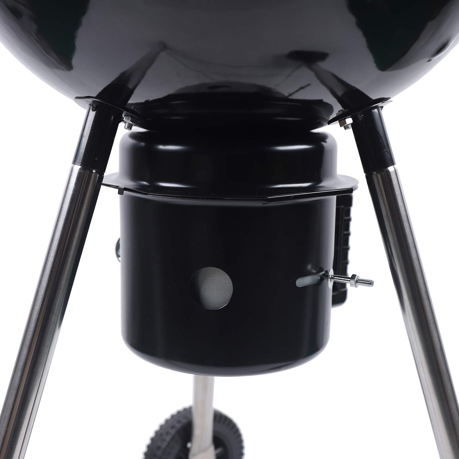 Barbecue a carbonella, barbecue a sfera, da viaggio, barbecue da campeggio, con coperchio rotondo e foro di ventilazione, numero adatto per 5-8 persone, 94 x 47 cm