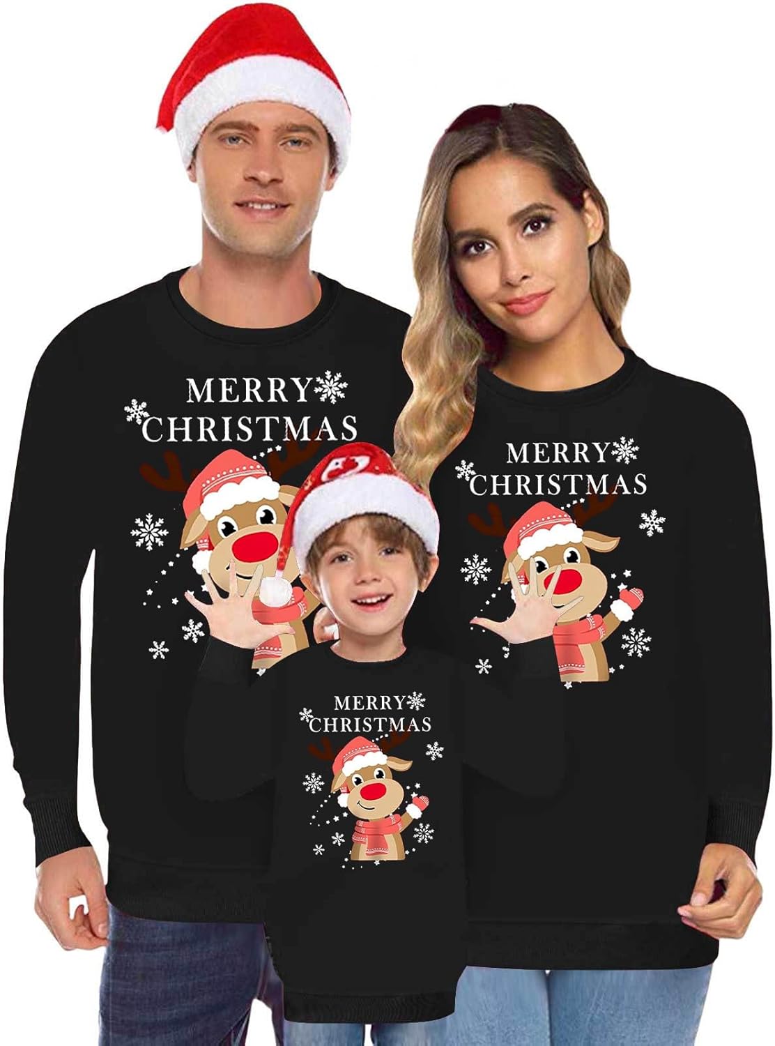 TBloevwlh Pull De Noel Femme Renne De Noël Pour La Famille Homme