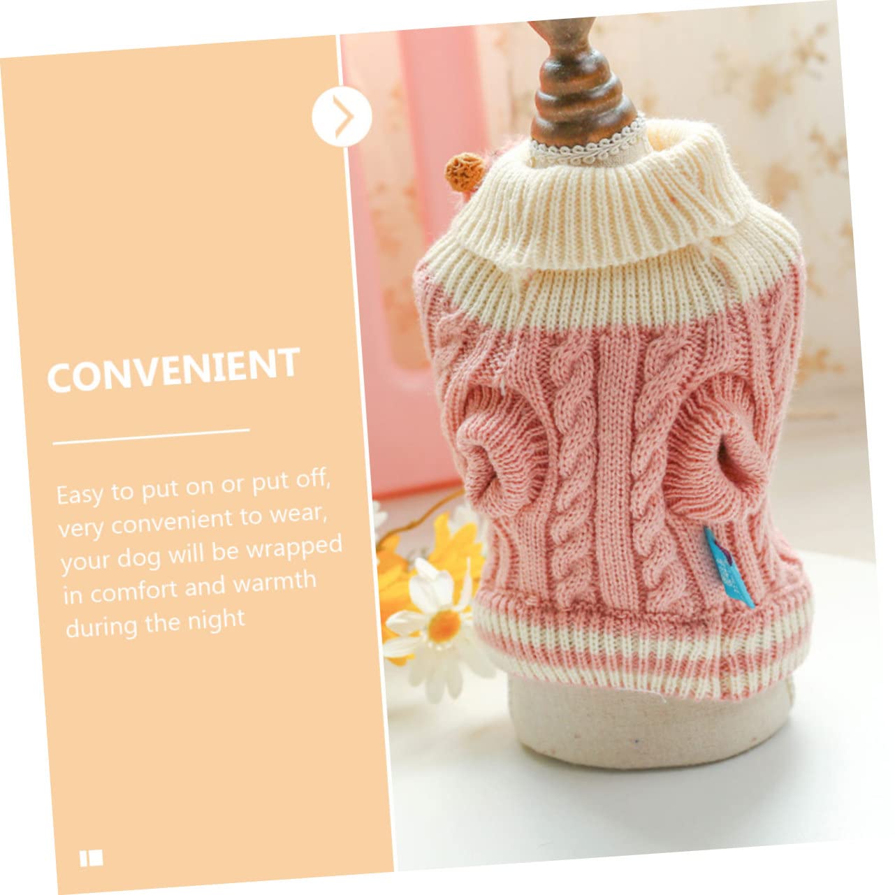 BESPORTBLE 4pièces Pull pour Chiens Et Vêtement Hiver Adorable avec Motif Cartoon Confortable Et