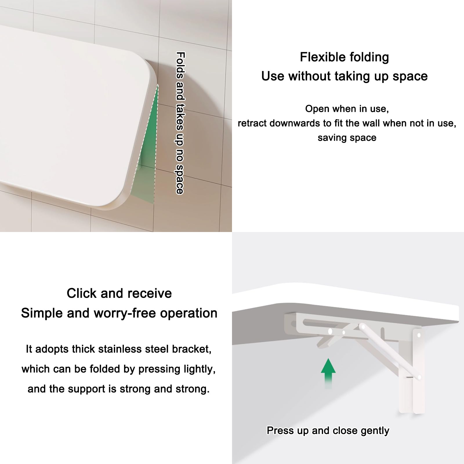 Mesa De Cocina Plegable Escritorio Plegable Pared Mesa Plegable Pared Cocina Mesa Plegable Montada En La Pared Adecuado para Oficina Trabajo Dormitorio Cocina Sala De Estar.