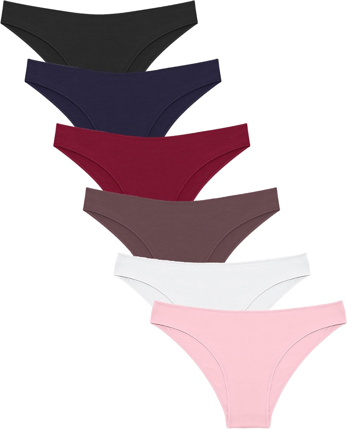 Knowyou Womens Underwear Cotton Cheeky Panties for Women Cute Stretch Bikini Breathable Panties for Ladies 6Pack - Image 3