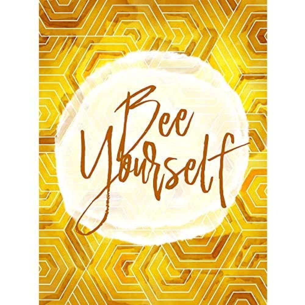 Wee Blue Coo Bee Be Yourself Honeycomb Unframed Wall Art Print Poster Home Decor Premium