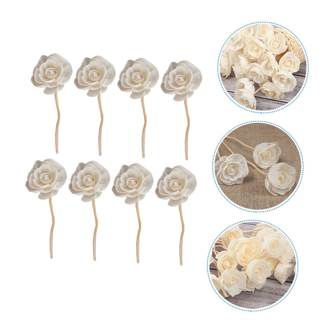 MAGICLULU 32stücke Teiliges Rattan Aromatherapie Diffuser-stäbchen Mit Trockenblumen Handgemachte Duftstäbchen Für Ätherische Öle Für Raumduft Und Entspannung