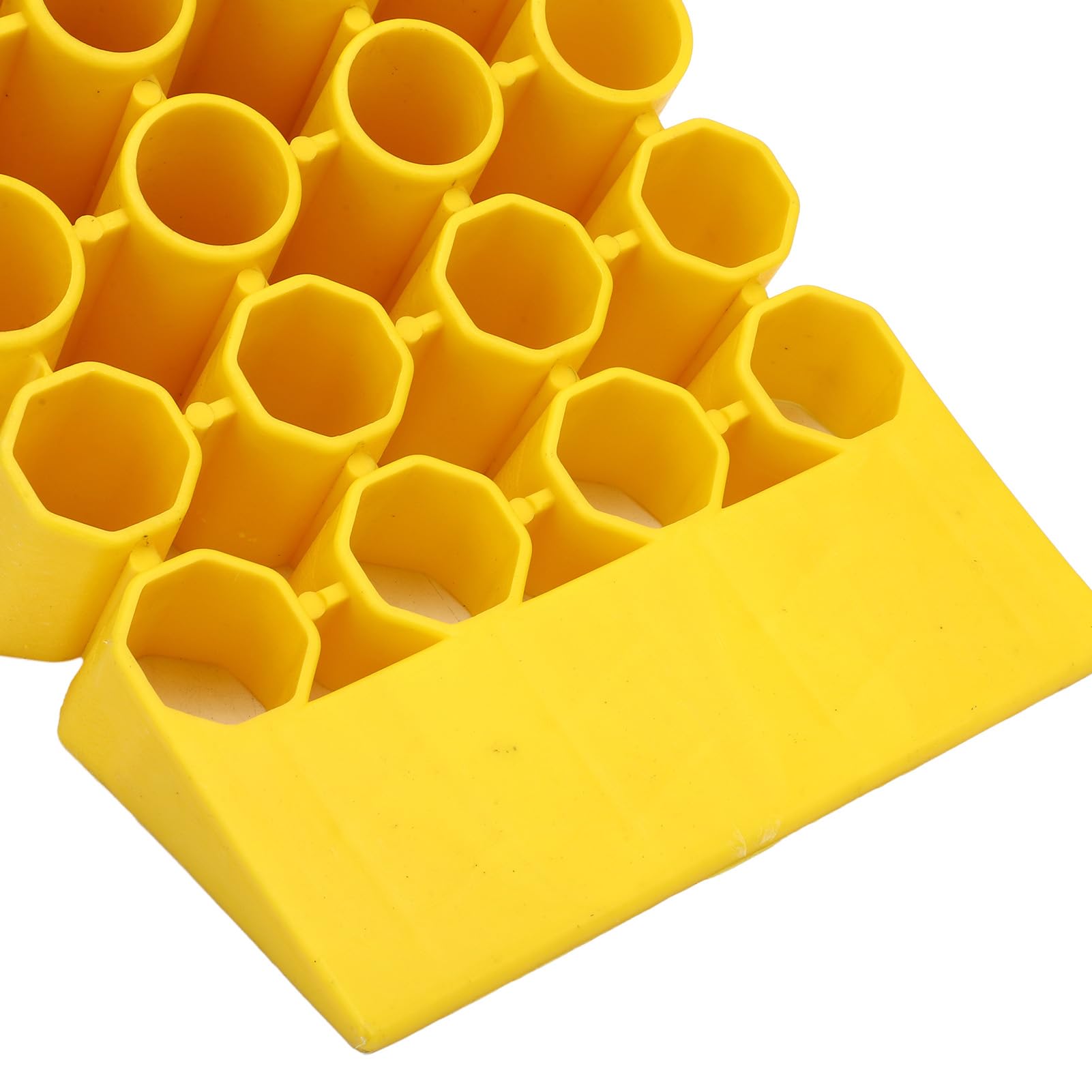 Generic 1-3 Tonowy Klin Pod Koło o Dużej Wytrzymałości Antypoślizgowy do Samochodu RV Ciężarówka ATV, Stabilny Blok Zatrzymujący oponę do Parkowania na Kempingu, 17,32x7,87x19,69 Cala