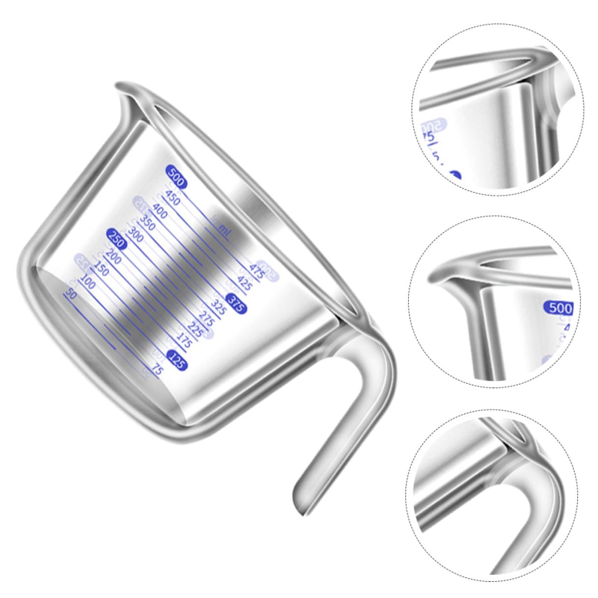 Hitzebeständiger Glas messbecher mit Skala Bruchfest Ergonomischer Griff Präzises Küchen backwerkzeug für Milch und Flüssigkeiten Robustes Kochzubehör für Haushalt und Gastronomie