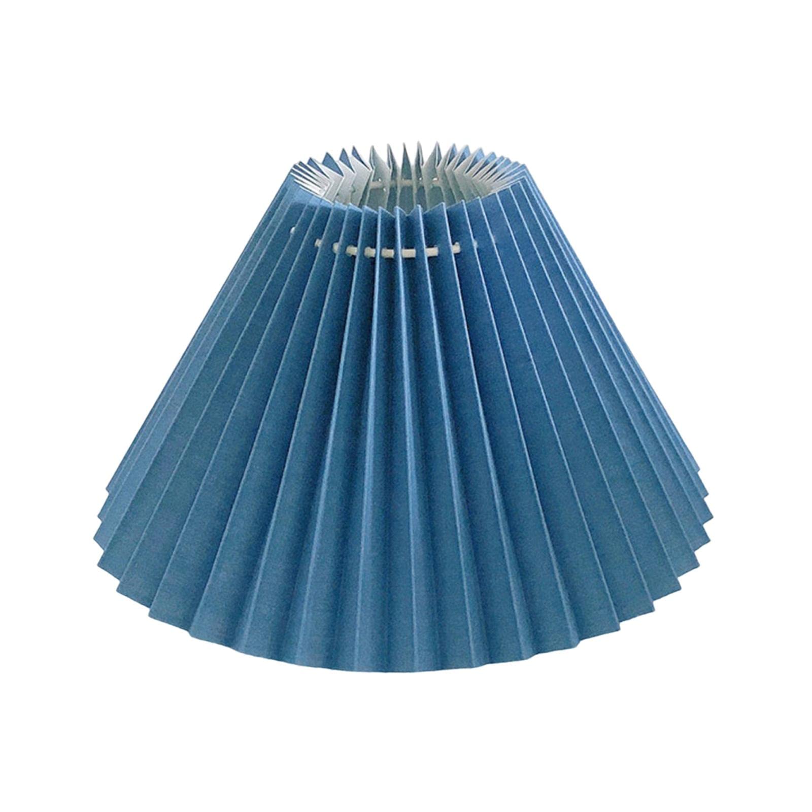 Pleated Lampshade Cloth Table Ceiling Light Shade Bedroom Fabric Blue|Home & Garden|Lamps Lighting & Ceiling Fans|Lamp Shades-image-31
