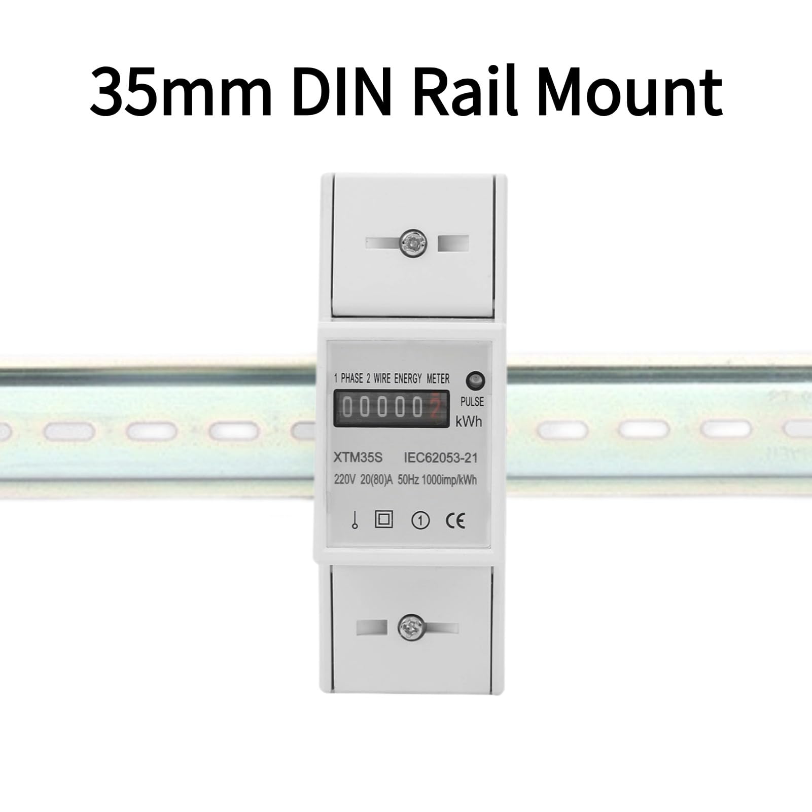 220V Digitale 1 Fase 2 Fili Conta Chilowatt Conta Kw Analogico 2P Su Guida Din Contatore Elettrico Contatore Elettronico Kwh