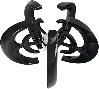 Zerodis ワインドタービンキット800W 5ブレードジェネレータACモーターソーラーシステムランタンタイプダブルレイヤーブラック 耐高温設計 for充電ボート/テラス/キャビン/モービルホーム材質 ソーラーシステム発電機 (12V)