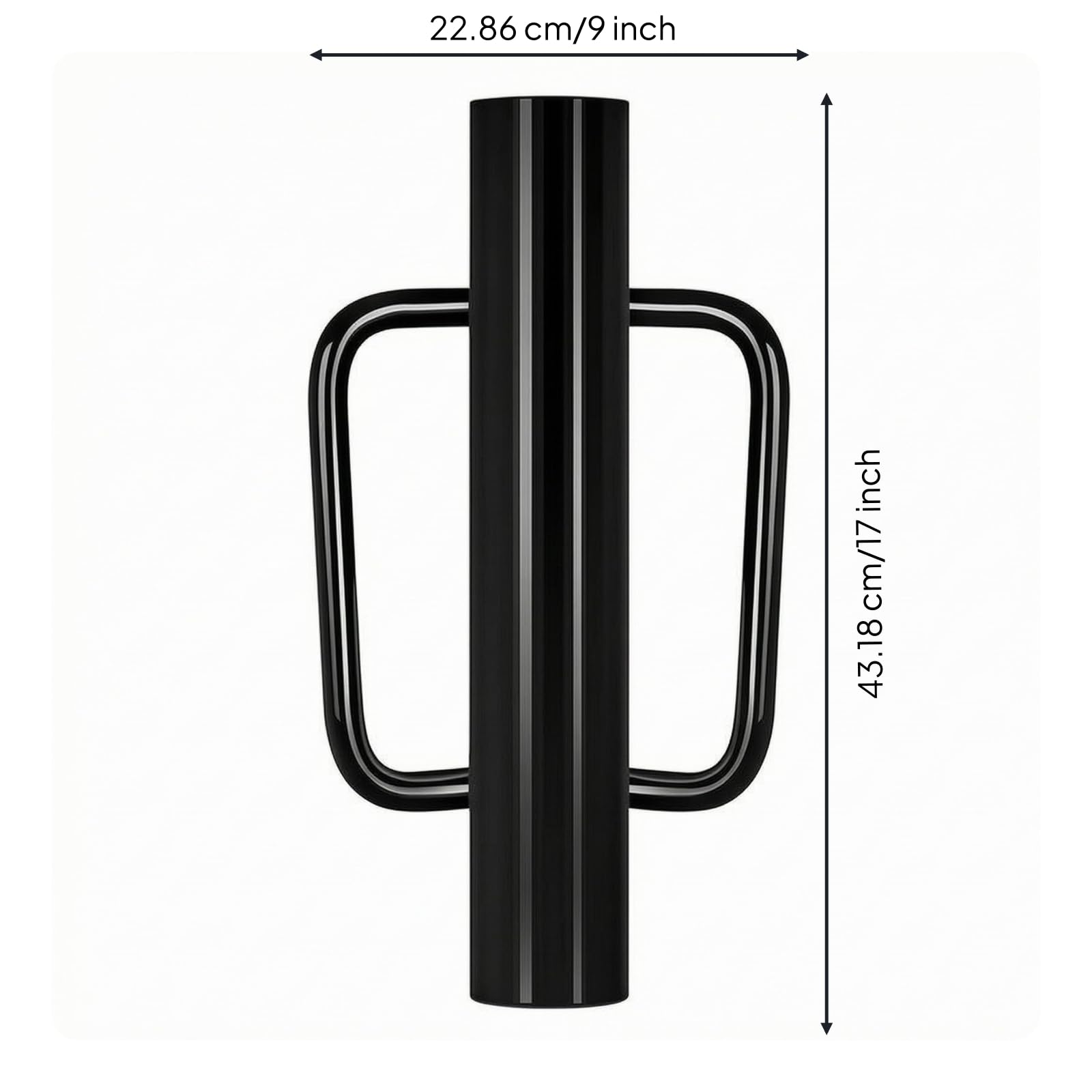 Martillo para de de Acero Galvanizado Manijas Soldadas Semicirculares Cuerpo Resistente Facilita el Impacto Controlado, Negro, Diámetro 89mm, Espesor 4.0mm, Altura 430mm