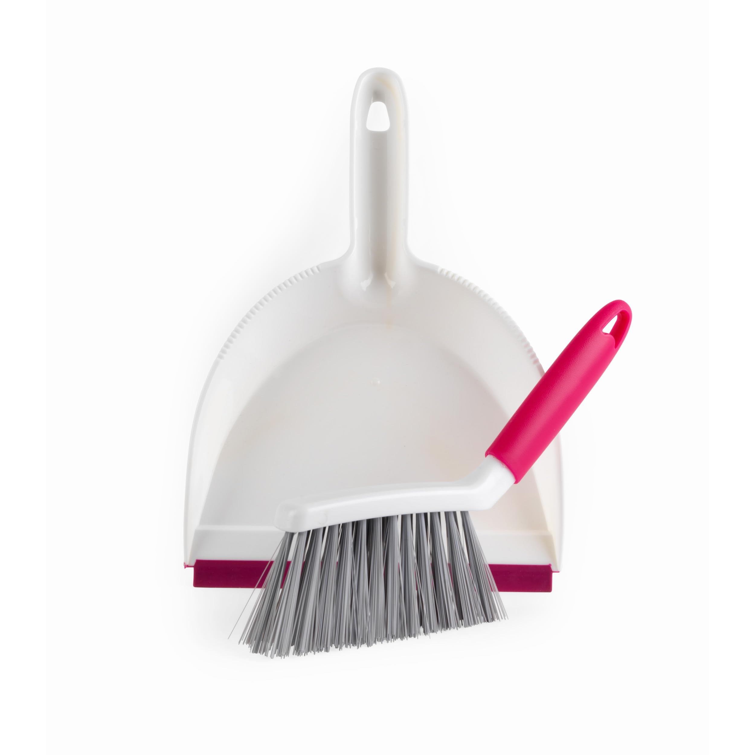 Kleeneze KL082534UFEU7 Antibac Dustpan and Brush Set - Handheld Sweeping Brush with Shovel, Bristles Treated with Silver Phosphate, Flexible Lip Picks Up Dust, Pet Hair, Crumbs & Dirt, Ergonomic Grip