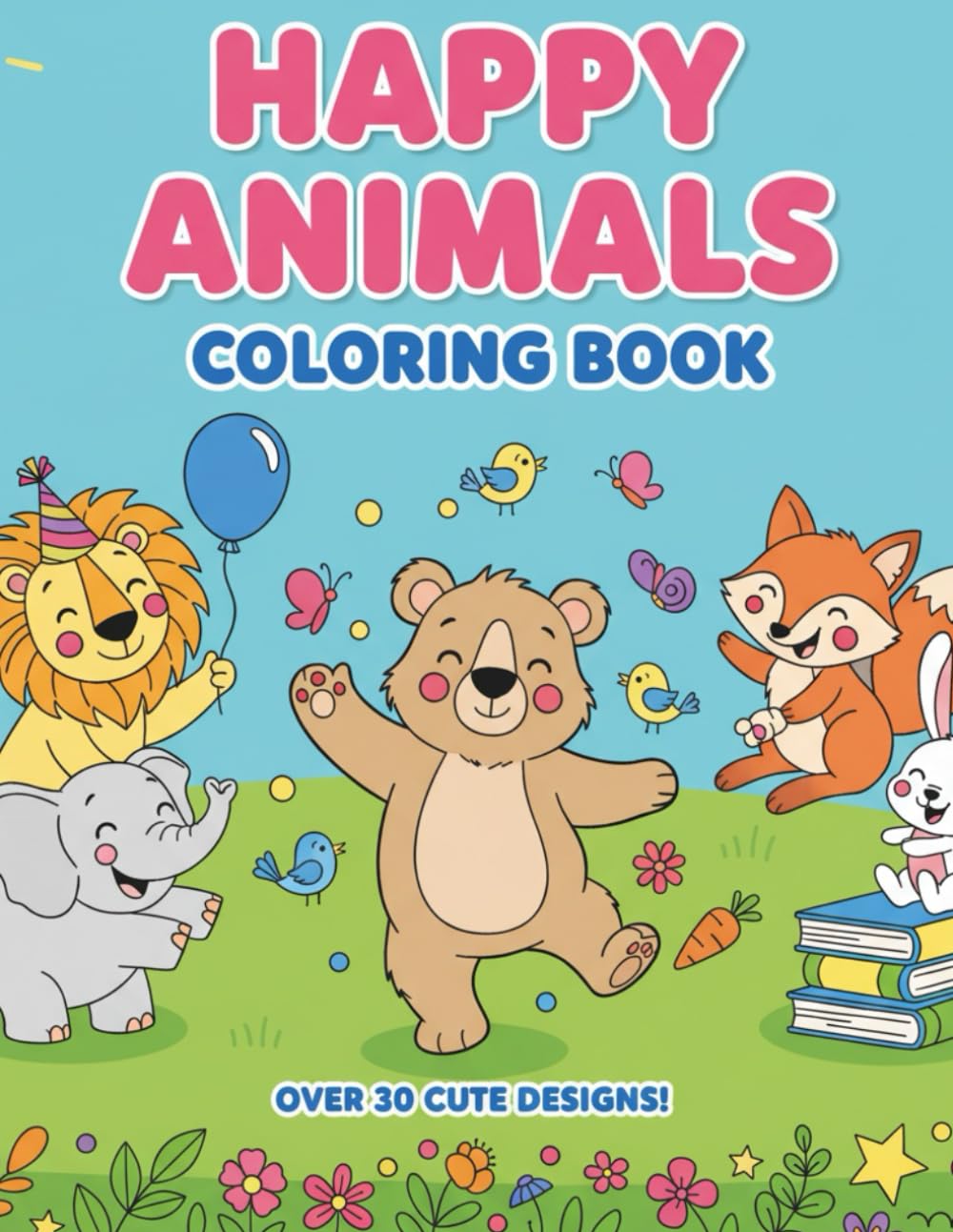HAPPY ANIMALS-COLORING BOOK
