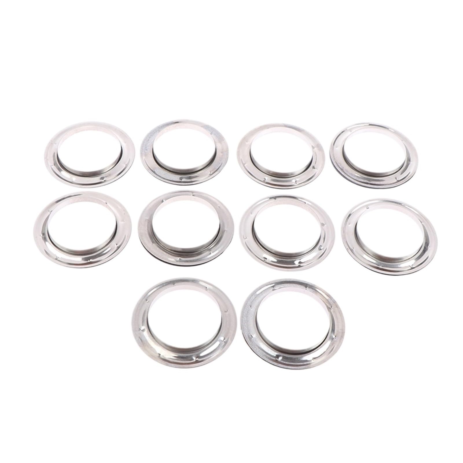 Vnakrny One Color Curtain Grommets 60Pairs Silver Metal Curtain Eyelet Rings Grommet Top Header Press Fit Accessories