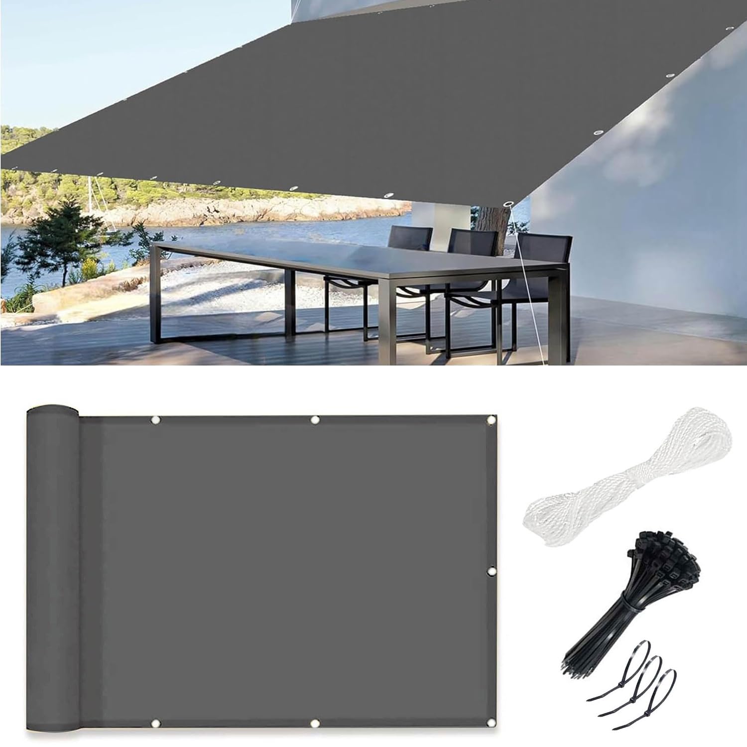 Amazon.de: Sonnensegel Wasserdicht Rechteckig mit sen 2x3M,Segeltuch Sonnensegel  Aufrollbar,Sonnenschutz Wasserdicht Windschutzsonnensegel UV Schutz 99% fr  Balkon Terrasse Garten