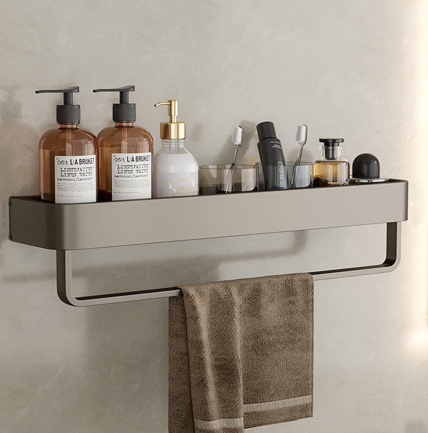 Buy PLATU Wall Bathroom Shelves, Floating Shelves for Wall, Without