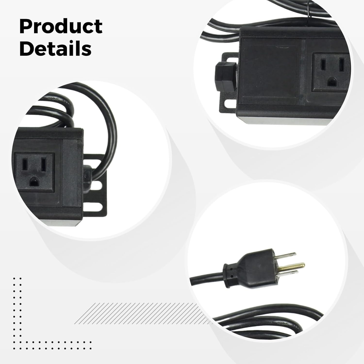 Garbage Disposal Air Switch Kit, Easy to Mount, External Air Switch, Black Silver Waste Disposer Button, Dual Us Standard Outlet, Stainless Steel, Flame-Retardant Abs