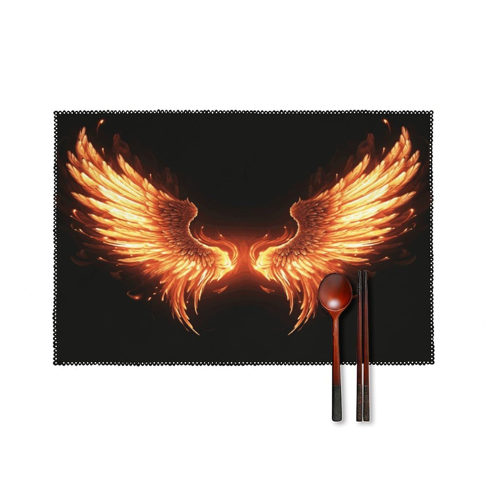 Fodpand Style Fire Angle Wings Placemats Set Of 4 Place Mats Table Mats