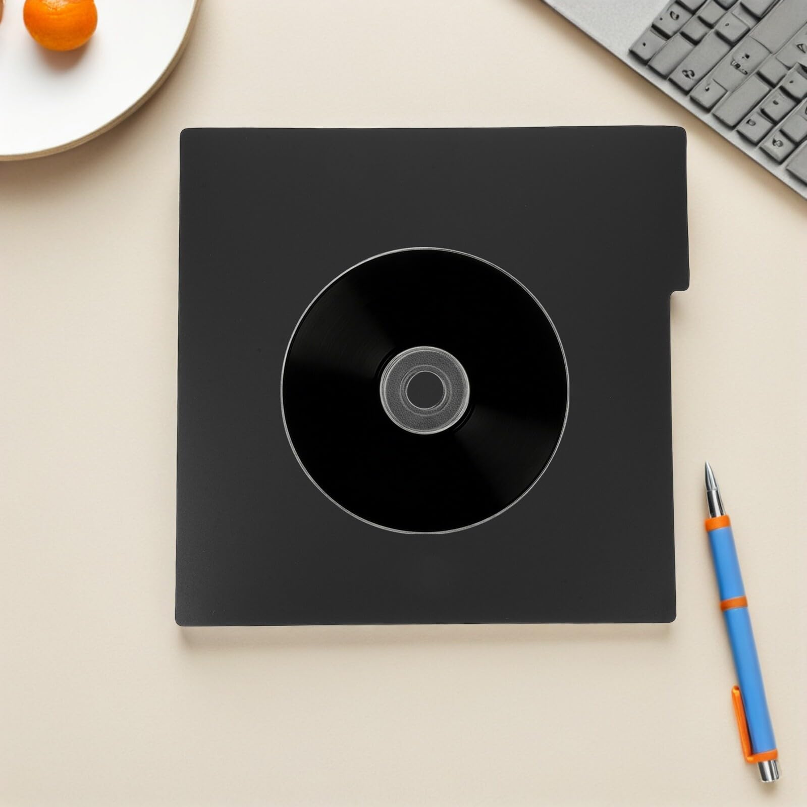 Separadores de Discos de Vinilo de Plástico Negro 0,75 Mm de Grosor, Tarjetas de Clasificación para Álbumes, Pack de 6 Unidades, Divisores Resistentes al Agua para