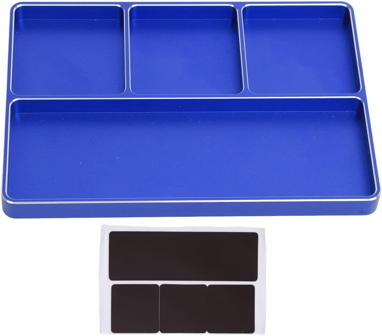 CCYLEZ Screw Tray, Crash Easy to Carry Practical RC Repair Screw Tray for 1/10 1/8 RC Car (Blue)