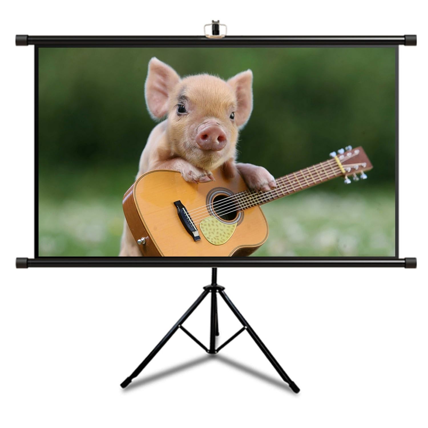 Tripod Screen 60 Pollici Schermo proiettore con Supporto, 4K HD 16:9/4:3 Schermo Proiezione, Telo Proiettore per Interni ed Esterni, Home Theater, Giochi, Ufficio (Size : 60" (4:3))