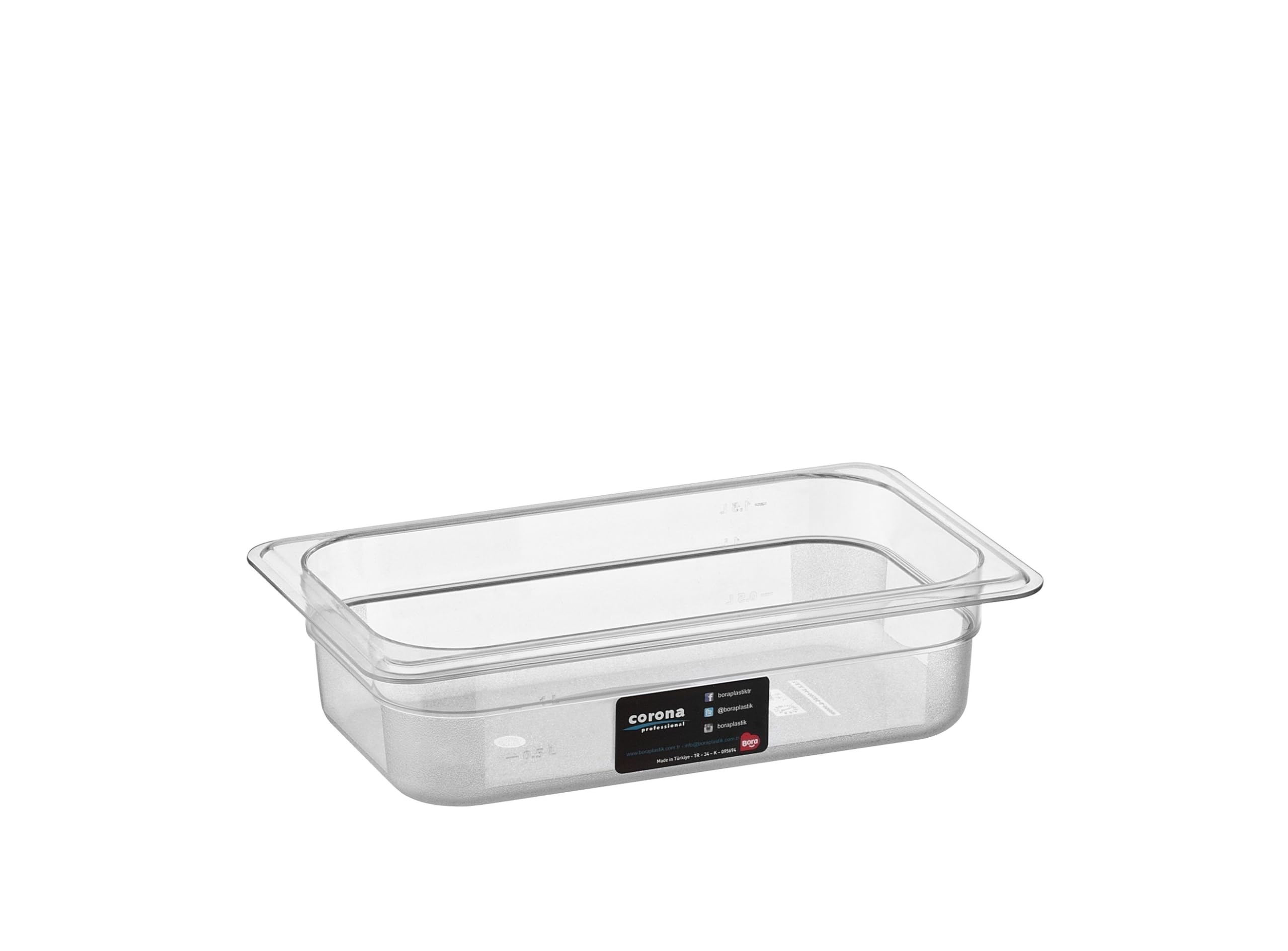1/4 Dikdörtgen PC Gastronom Küvet Gövde 265x162x65
