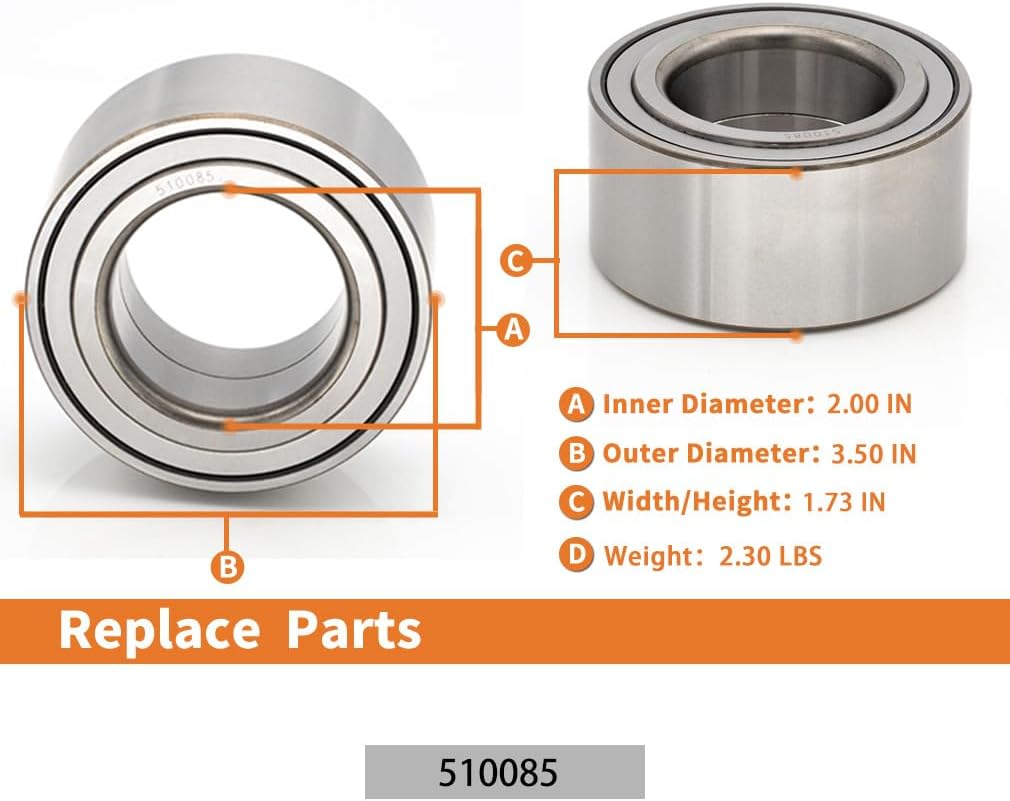 510085 Front Wheel Bearing Assembly Compatible with 2003-2006 Acura MDX, 2005-2008 Honda Pilot, FWD or AWD Model