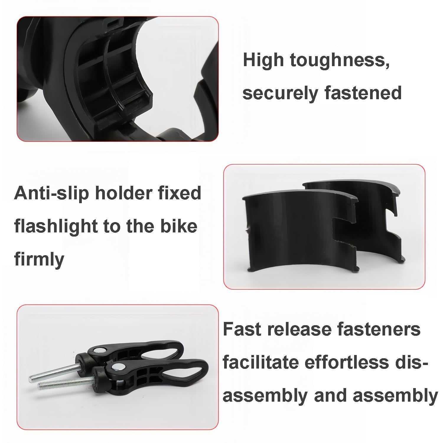 360 Rotation Bicyclette Support pour Vélo Pince Sabot for LED Lampe Torche