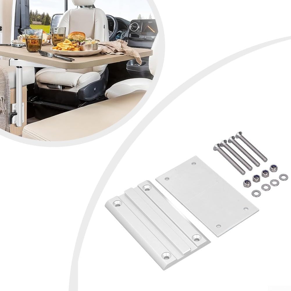 Removable RV Table Leg Mount Bracket Aluminum Table Leg Bracket Accessories for Caravan for Motorhome Boat for Yacht Travel Trailer with Swivel Design Space Saving Solution