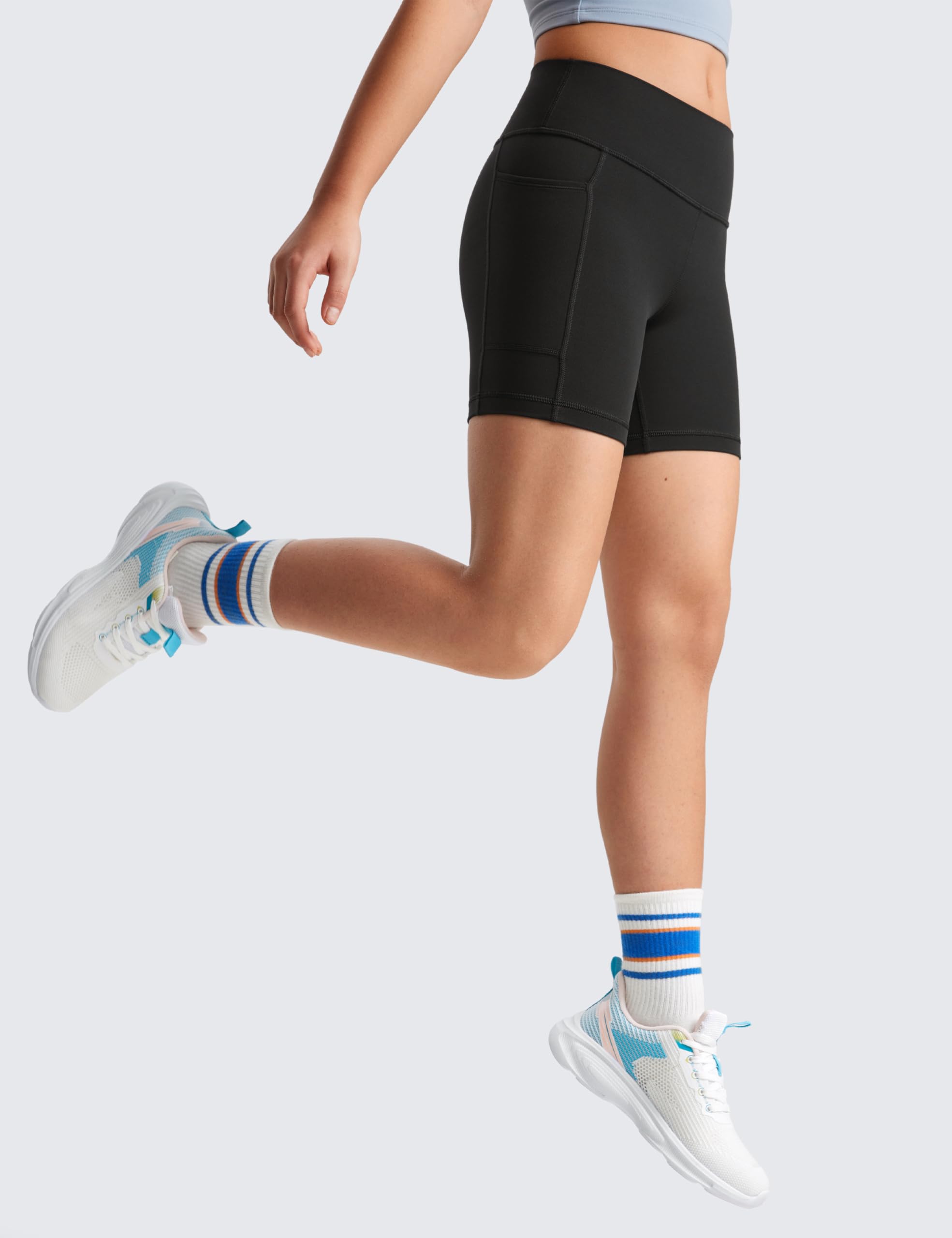 CRZ YOGA Filles Butterluxe Cyclisme Leggings Poches | Extrêmement Doux, Compression Douce, Danse, Athlétique, Taille Haute, pour Adolescents