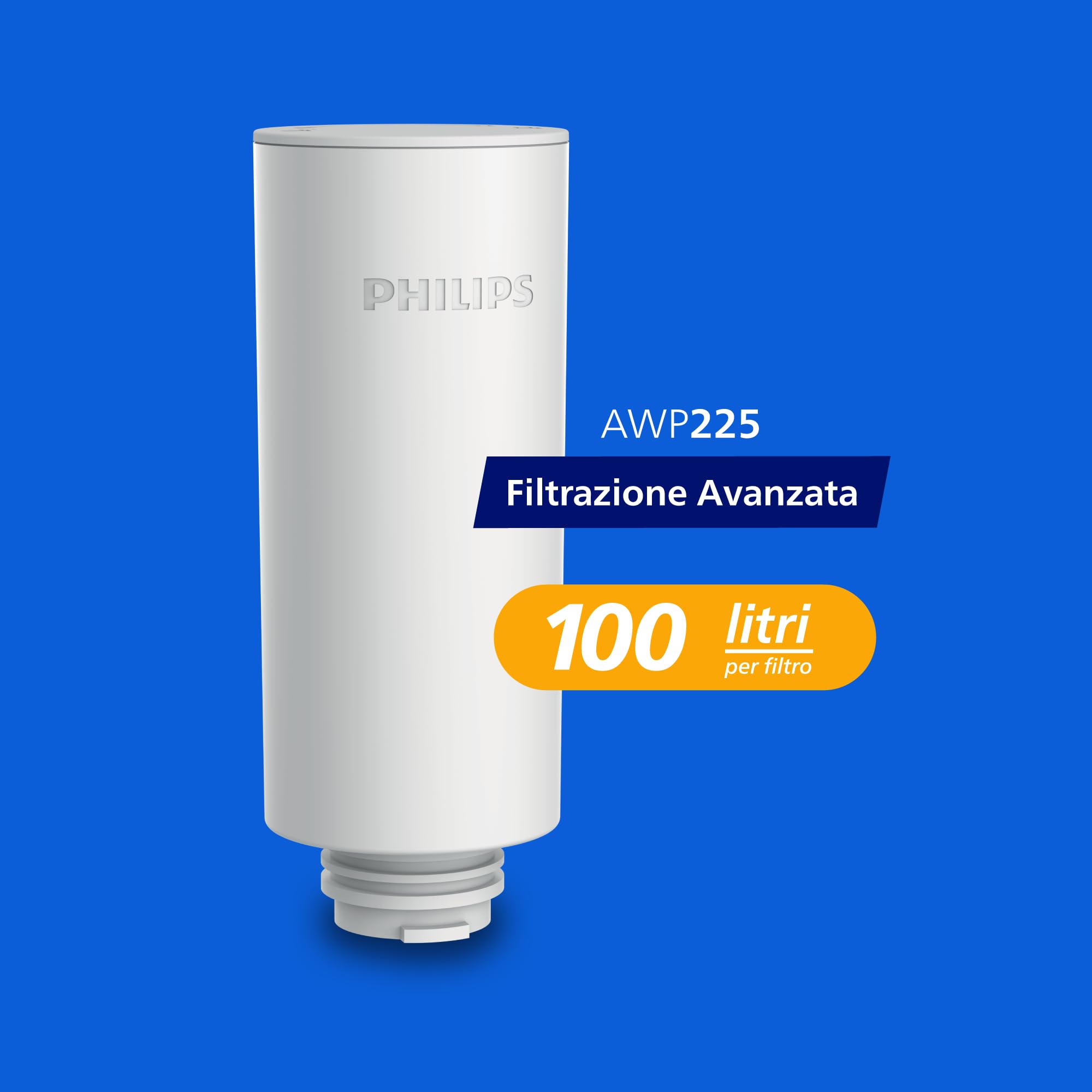 Philips Water Filtri di Ricambio per Erogatore di Acqua Filtrata su Richiesta – Confezione da 3, Filtro Taste+ Che Migliora il Gusto e Riduce le Impurità, Senza BPA