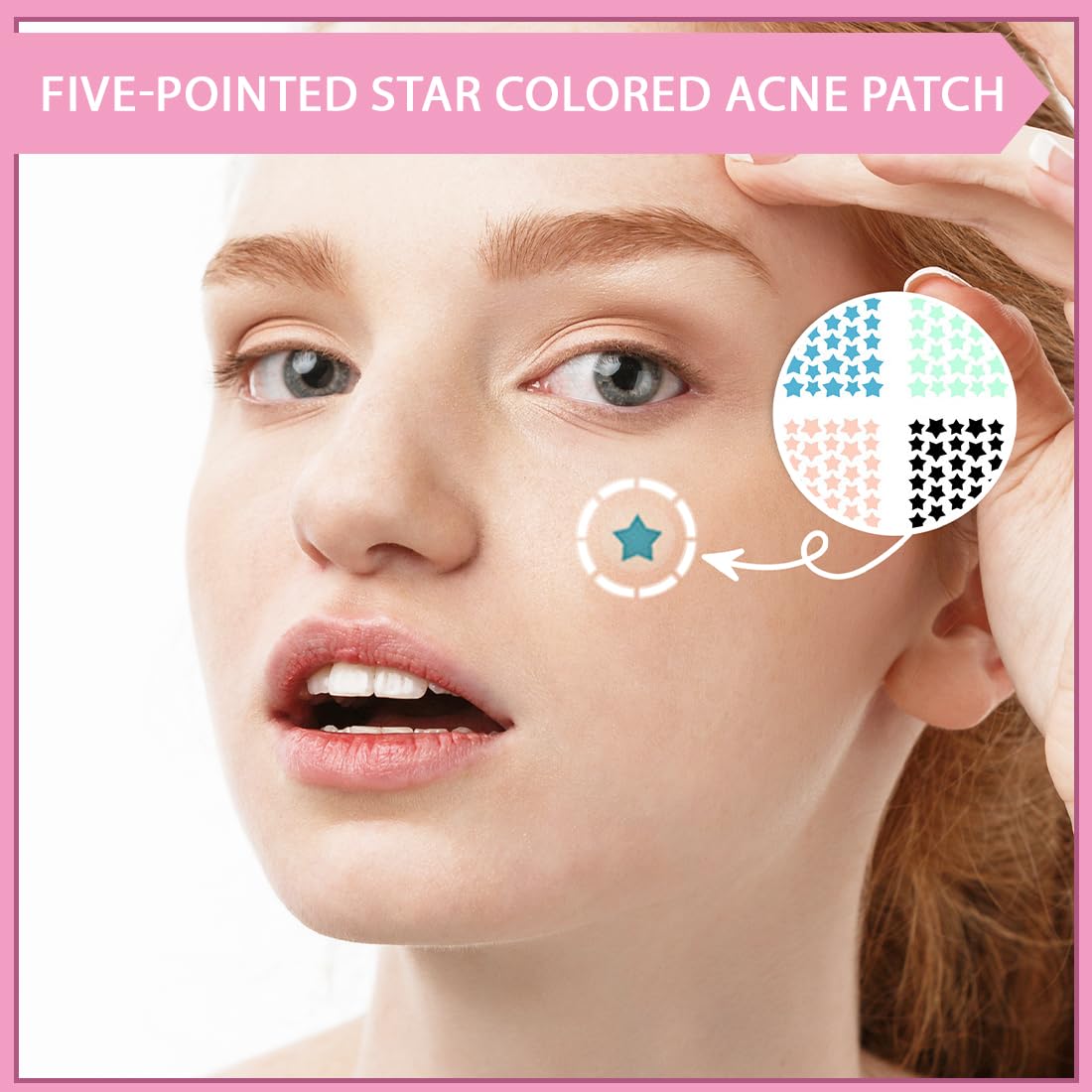 JEYORZY 200 Pezzi pimple patch star, patch brufoli stelline Invisibile Naturale Hydrocolloid e Traspirante,Cerotti Idrocolloidali Cerotti Brufoli Stelline Patch Brufoli Stelline Con Olio Di Tea Tree