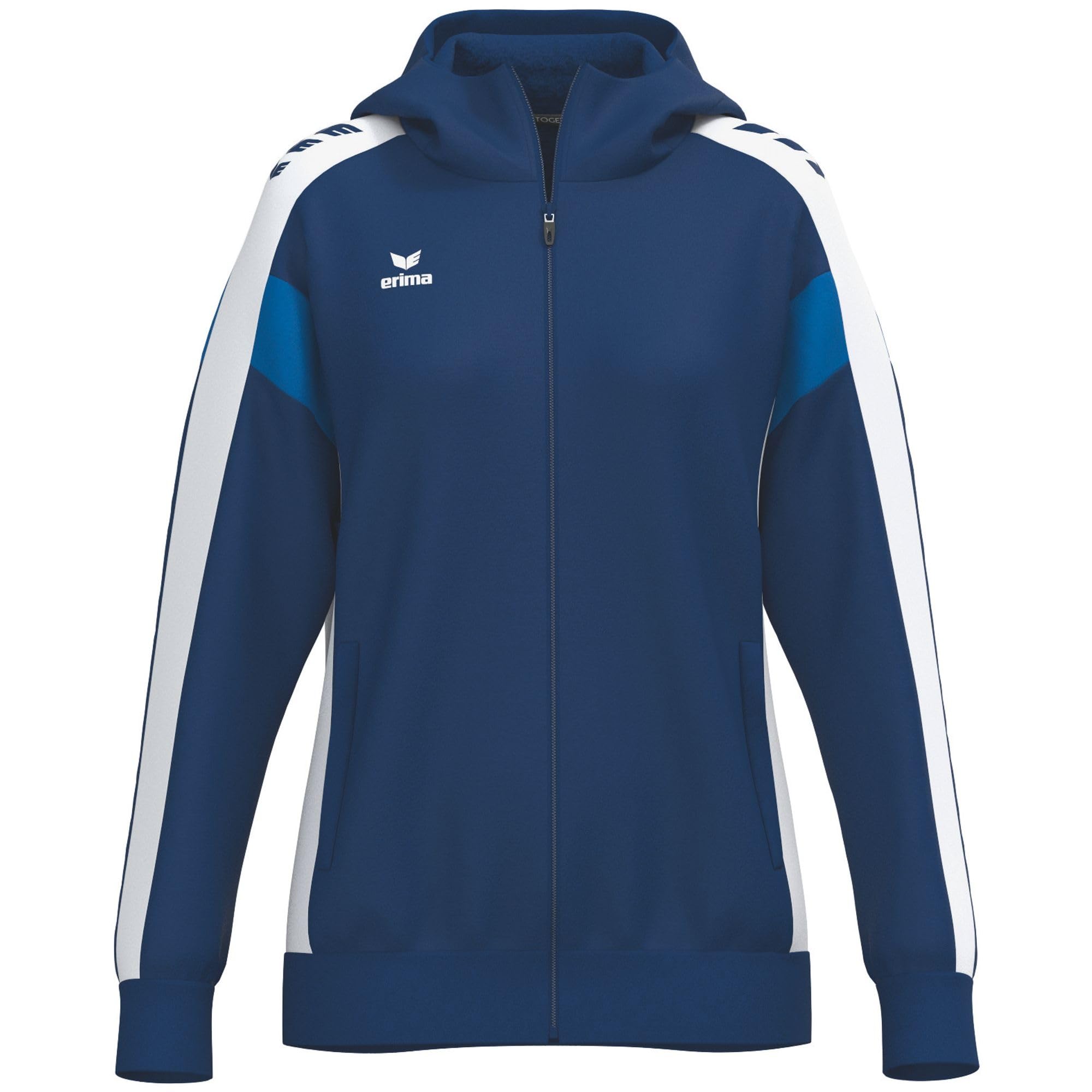 Erima Women's Celebrate 125 Training Jacket With hood (1032542), new navy/white, 42