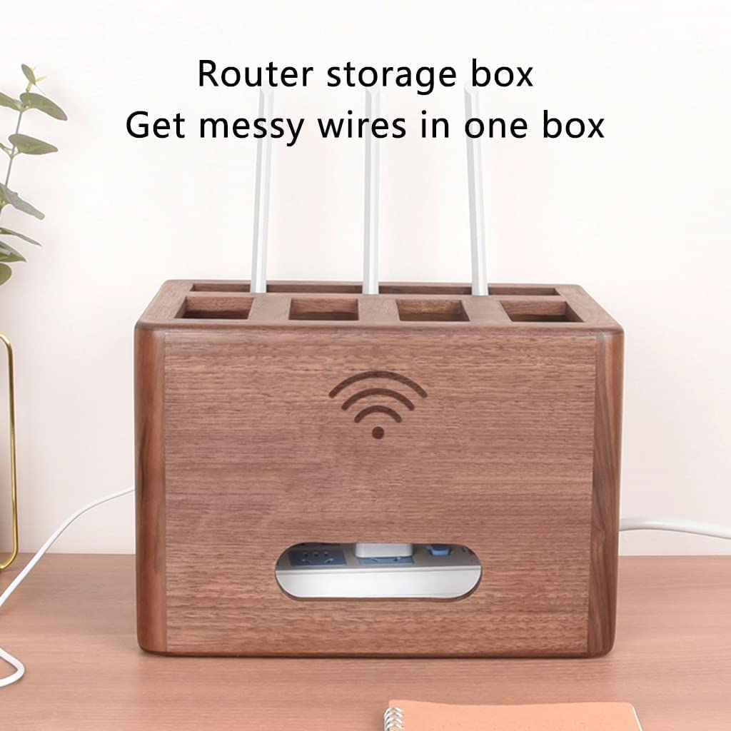 ❀❀❀Wifi-Router-Regal,Desktop-Deko-Box, Aufbewahrungsbox for kabellose Router – Aufbewahrungswandregal, WiFi-Set, Rack-Top-Hängeboxen, Netzkabel-Buchse, Finishing-Box, Desktop-Aufbewahrungsbox, Multifu