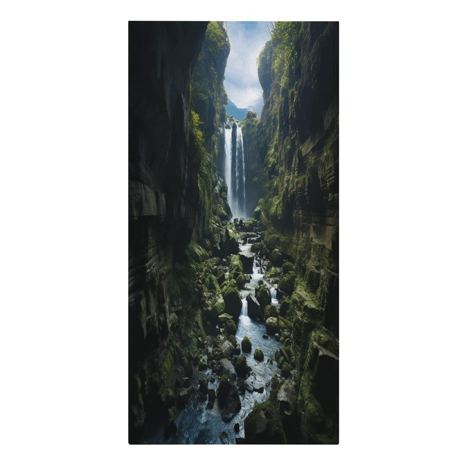 VstaDank Waterfall Cliff Beach Towel Vacation Essentials Sand Free Soft Quick Dry Swim Towels 61"x30" Modern Extra Large Towels Lightweight Microfiber Beach Towel for Swimming Pool