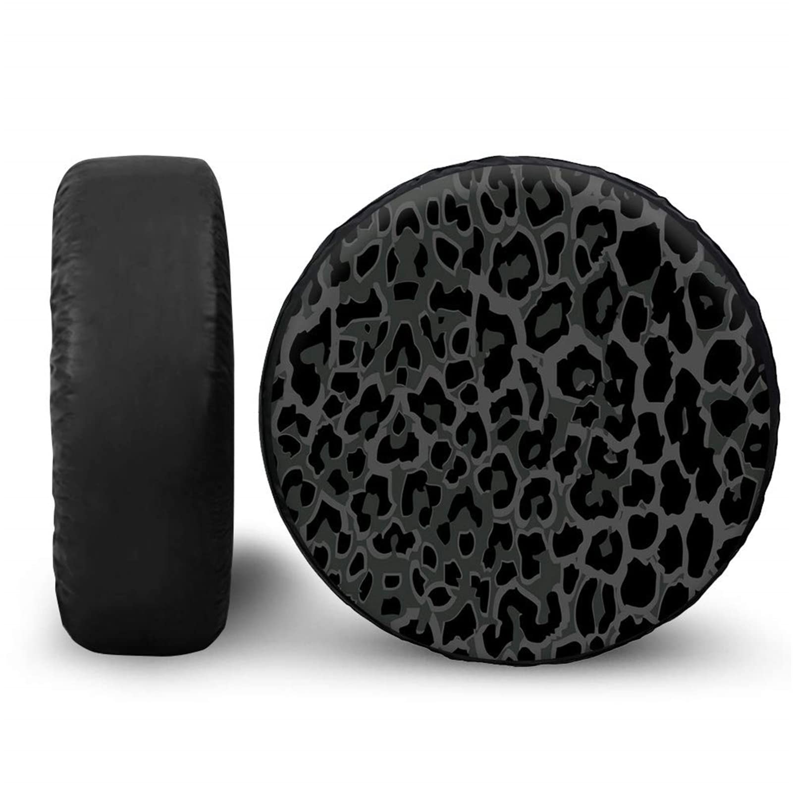 Leopard Print Spare Tire Cover Sun Protector Waterproof Wheel Cover Universal Fit for, Trailer, RV, SUV, Truck and Many Vehicle 14-19