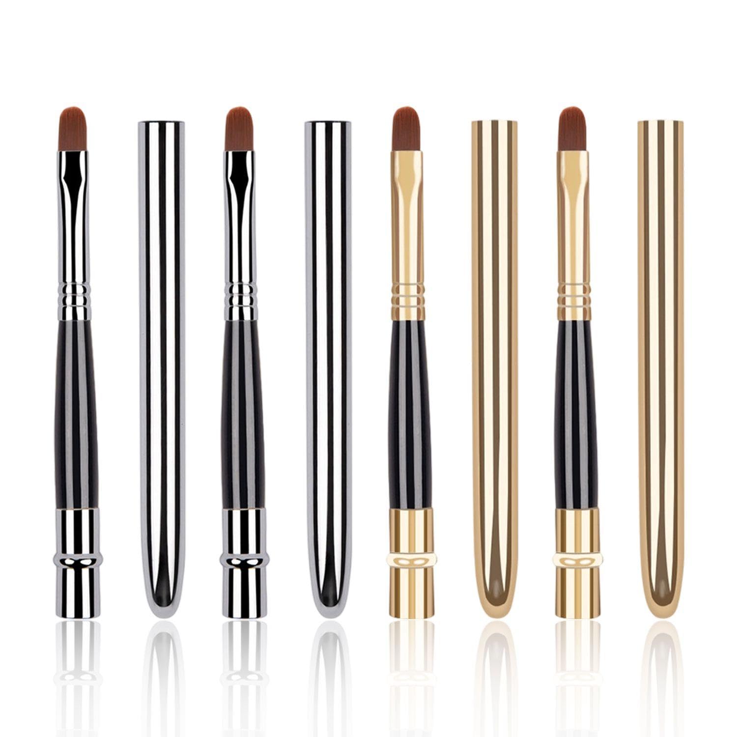 Pennello Per Labbra Retrattile Da 4 Pezzi, Strumenti Di Bellezza, Pennello Per Rossetto, Strumenti Da Viaggio Portatili.