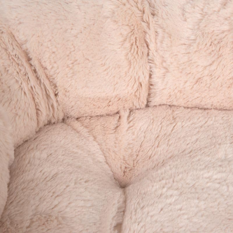 ZOOPLUS Kuschelbett Cozy Cord | Breitcord-Optik | mit hohem Rand & abgesenktem Einstieg | bei 30°C waschbar | dunkelgrau (L - L 81 x B 63 x H 18 cm)