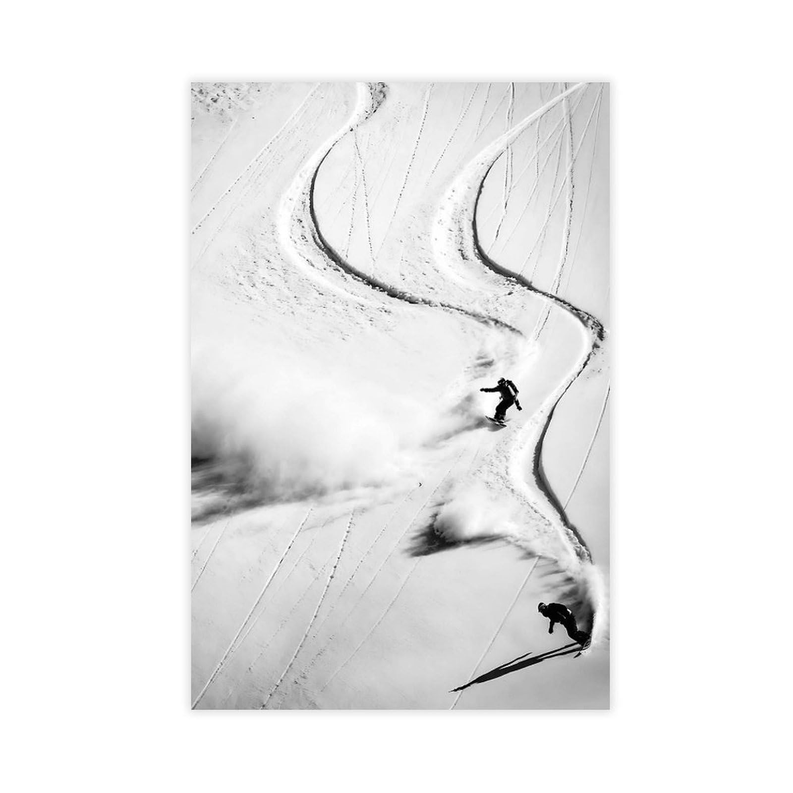 NFFBGFD Vintage Skiing Poster. Canvas Poster Bedroom Decor Landscape Decor Gift 08x12inch(20x30cm)