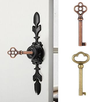 2 Pcs Skeleton Key, Retro Hollow Barrel Skeleton Keys