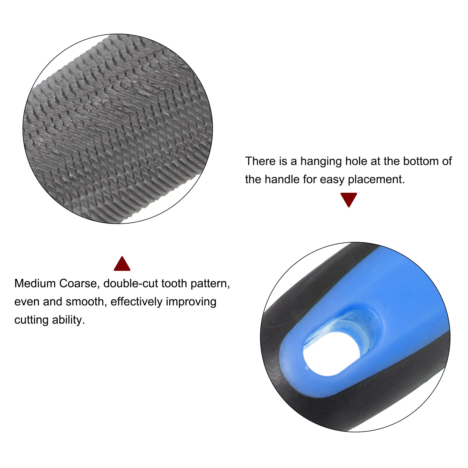 Sourcing Map Lime Demi-ronde 15,2 Cm En Acier Trempé à Haute