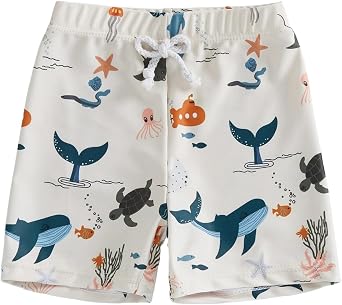 Toddler Boy Summer Swim Trunks Funny Quick Dry Swim Board Short Beachwear | Infant Baby Boy Summer Clothes Funny Swimsuit Shorts Beachwear Toddler Boy Swim Trunks 12 18 24 Months 2T