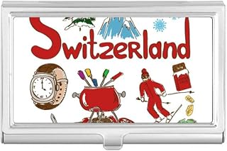 Switzerland National Symbol Landmark Business Card Holder Case Pocket Box Wallet
