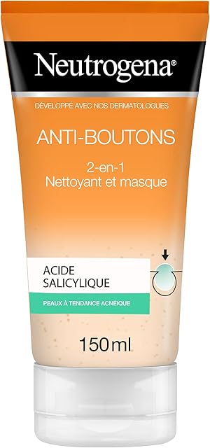 Neutrogena Anti-Boutons 2 W 1 Kwas Salicylowy Maska do Twarzy, 150 ml