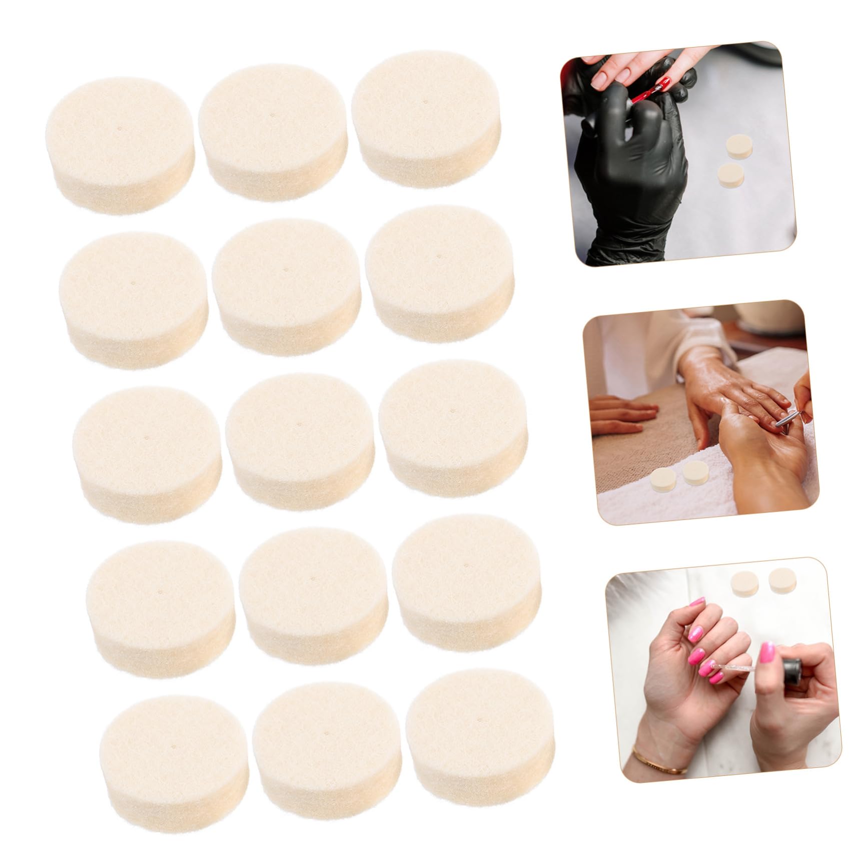PartyKindom 400 Piezas Conjunto De Esmalte De Kit De Manicura Almohadillas Para Pulir y Pulir Kit De Pulido De Resina Accesorio De Pulido Kit De Pulido De Joyas Lana