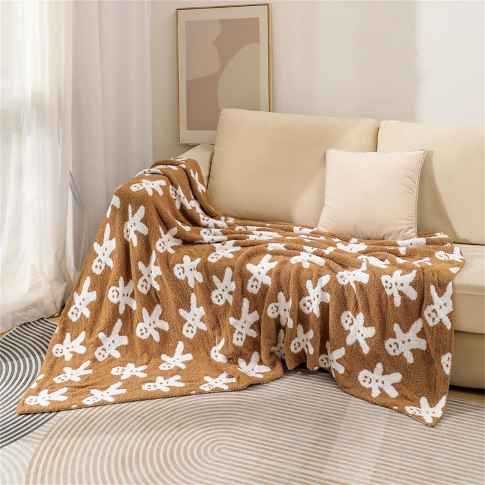 Gingerbread Man Christmas Throw Blanket, Luxury Soft Cozy Plush Fuzzy Flannel Blanket for Winter Couch Bed Sofa Chair, 50*70in - Image 3
