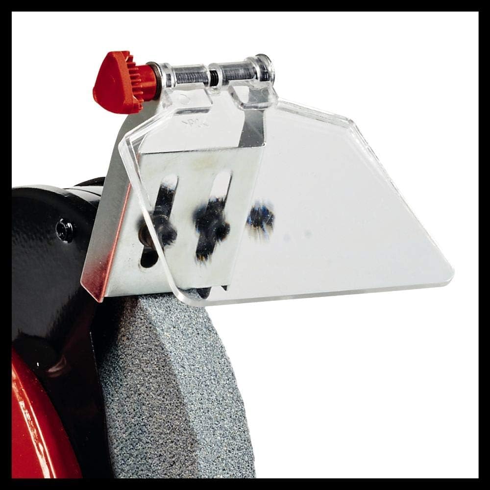 Einhell Touret d’affûtage TC-WD 200/150 (250 W, pare-étincelles) Livré avec meule à gros grains et meule à eau