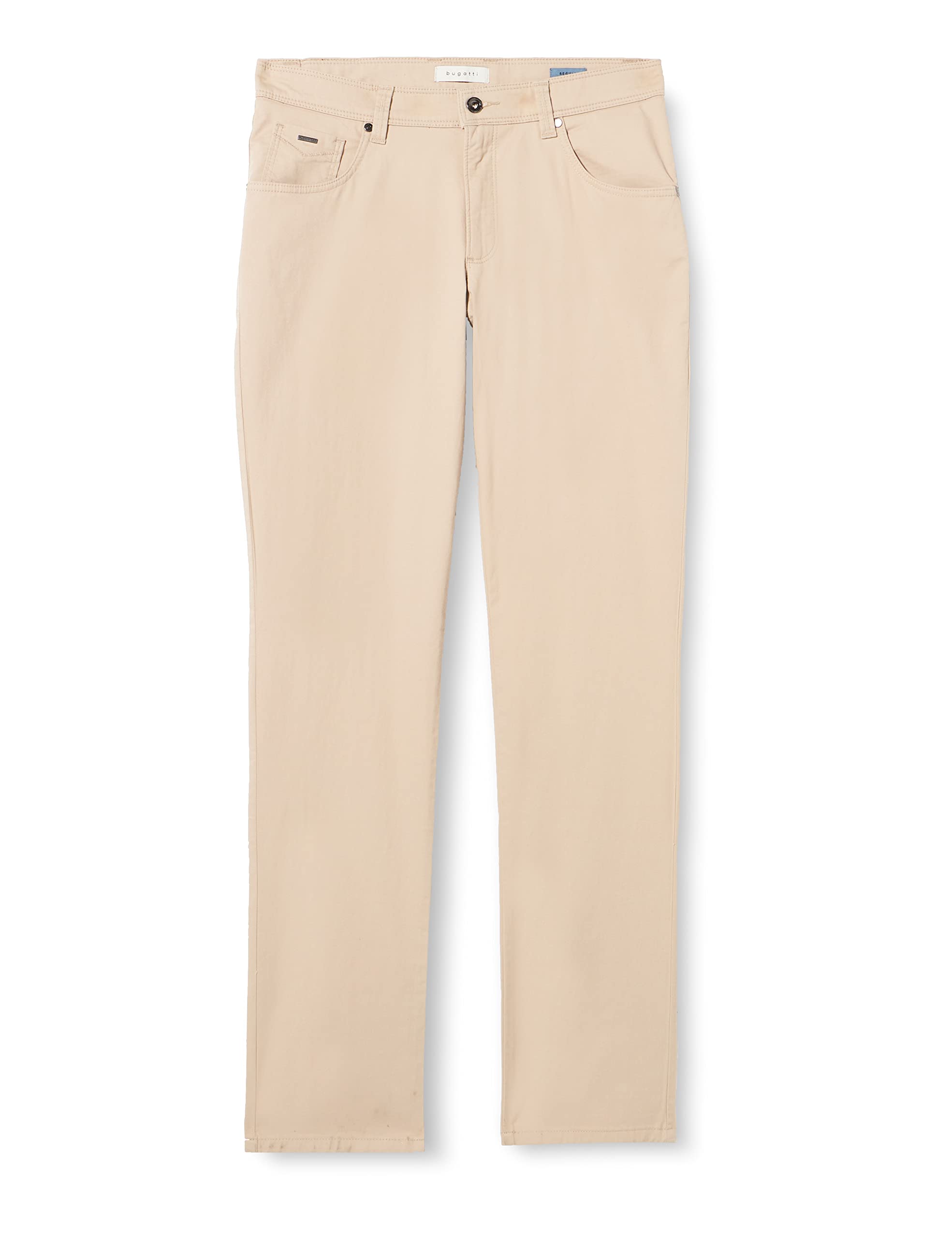 bugatti Men's 3020-76101 Five Pocket Ho, Beige-40, Regular Fit, Beige - 40, 40 W/30 L
